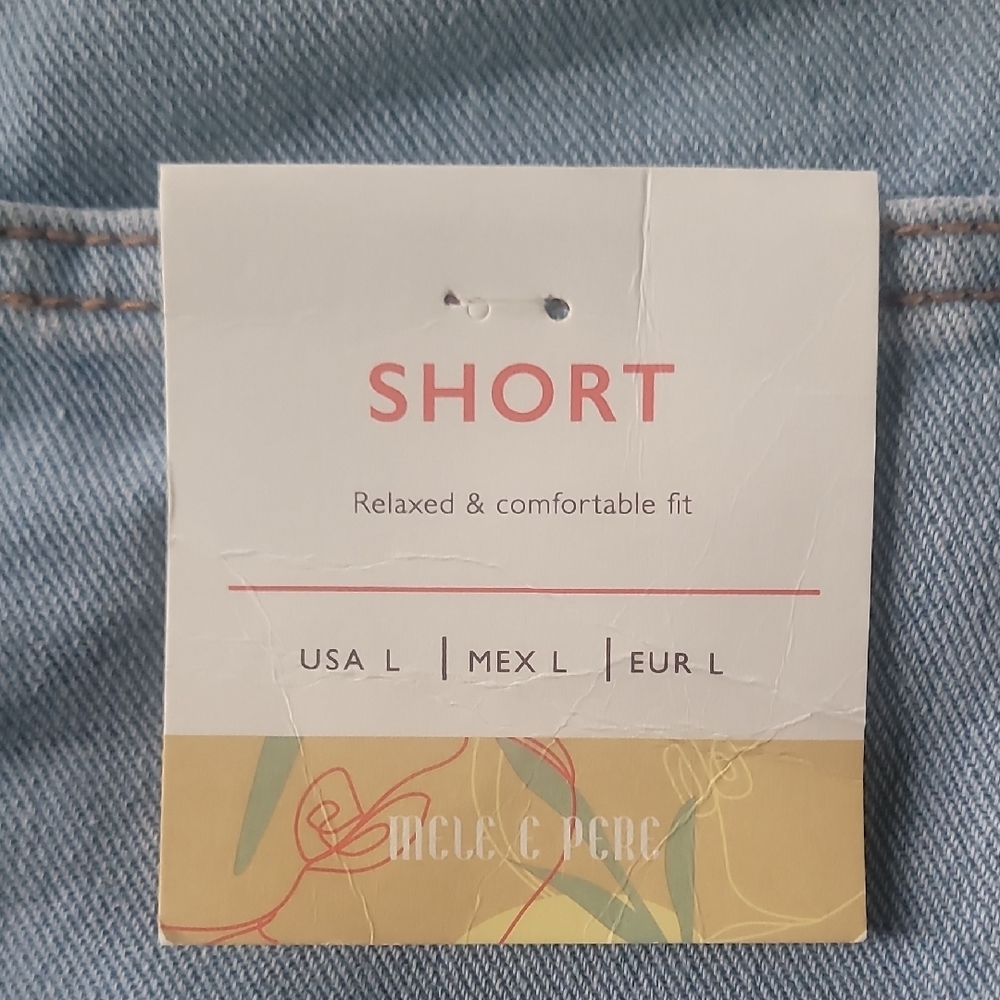 Light Blue Distressed Denim Shorts - Picture 4 of 16
